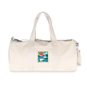 Polar Solitude – Arctic Retro Vibes - Recycled Canvas Sports Bag by Stanley/Stella - natural - Front