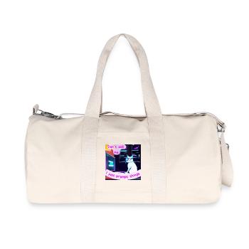 Frag mich nicht, ich fordere nur Dinge auf – Grumpy AI Cat - Recycelte Canvas-Sporttasche von Stanley/Stella - Naturweiß - Vorne