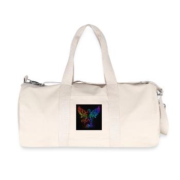 Neon Wings Soccer Player Design - Recycled Canvas Sports Bag by Stanley/Stella - natural - Front