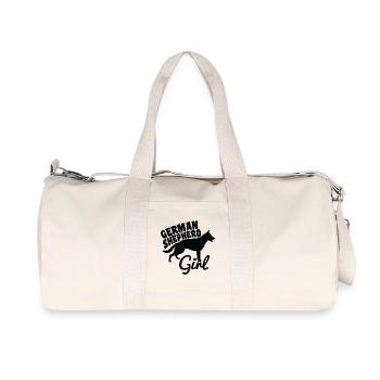 German Shepherd Girl - Recycled Canvas Sports Bag by Stanley/Stella - natural - Front