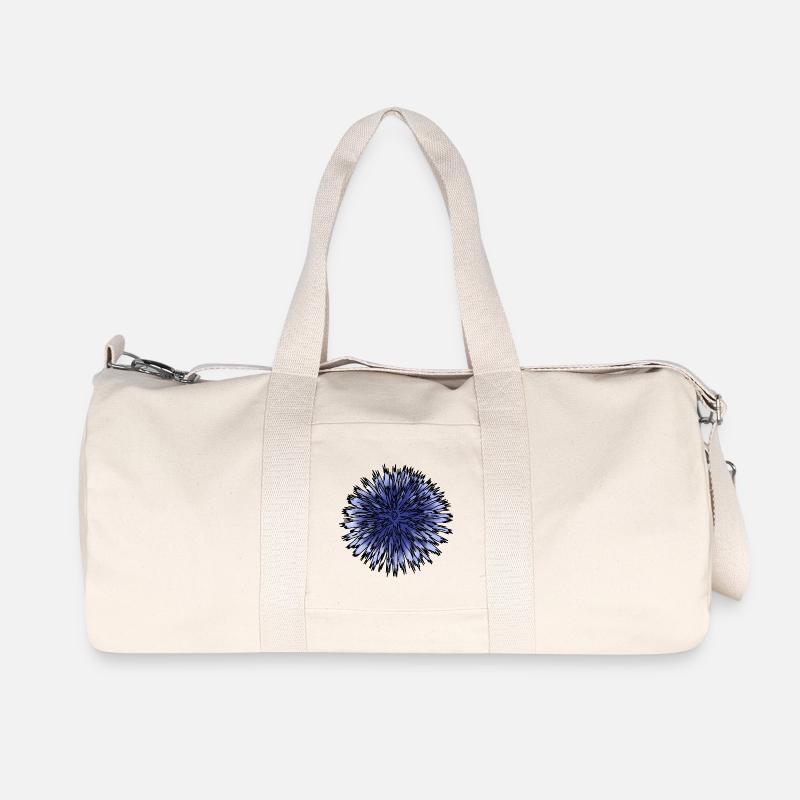 Fleur de chardon bleu - Sac de sport en toile recyclée Stanley/Stella - blanc naturel