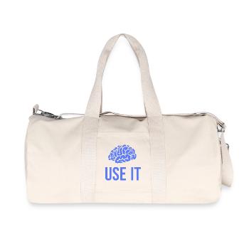 Dictons amusants pour les smartasses et les high-flyers - Sac de sport en toile recyclée Stanley/Stella - blanc naturel - Devant