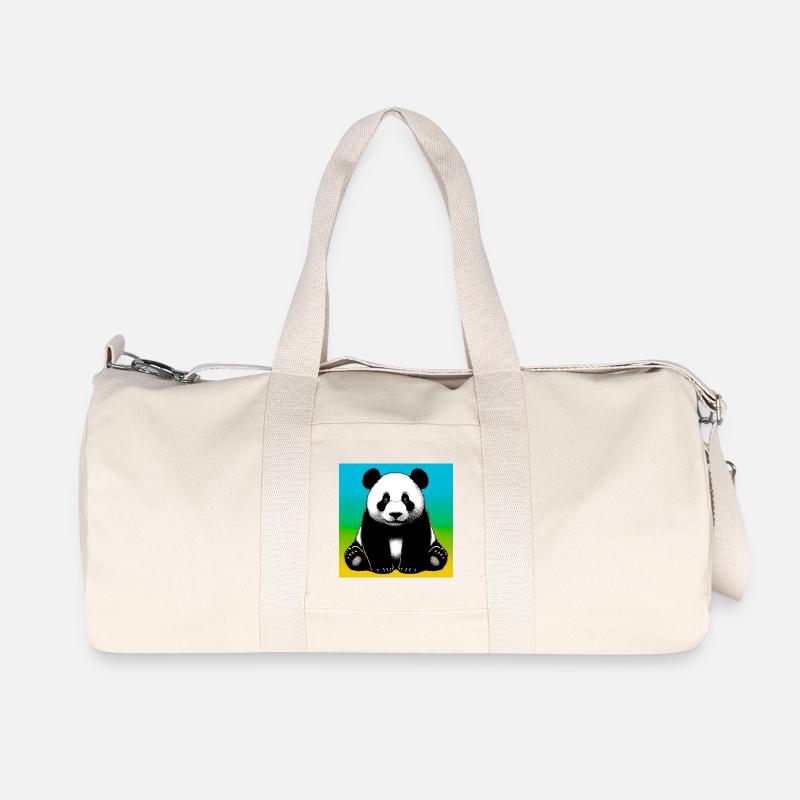 Panda - Recycelte Canvas-Sporttasche von Stanley/Stella - Naturweiß