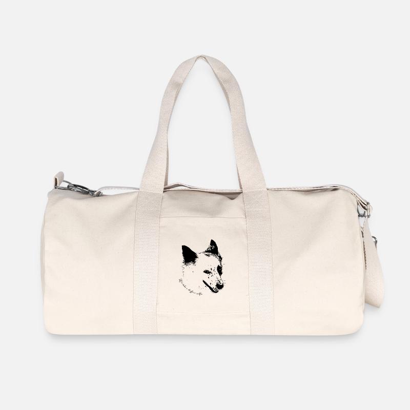 Hundegesicht-Selfie - Recycelte Canvas-Sporttasche von Stanley/Stella - Naturweiß