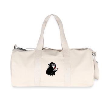 La vieille dame singe vous envoie un baiser - Sac de sport en toile recyclée Stanley/Stella - blanc naturel - Devant