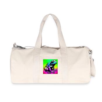 Frosch - Recycelte Canvas-Sporttasche von Stanley/Stella - Naturweiß - Vorne