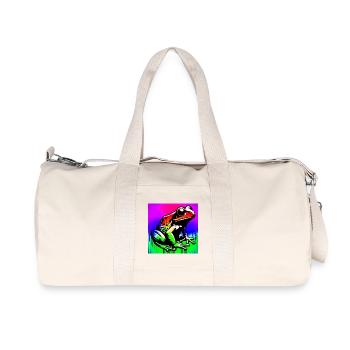 Frosch - Recycelte Canvas-Sporttasche von Stanley/Stella - Naturweiß - Vorne