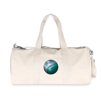 Brise-lames Plage Motif - Sac de sport en toile recyclée Stanley/Stella - blanc naturel - Devant