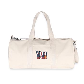 quoi que - Sac de sport en toile recyclée Stanley/Stella - blanc naturel - Devant