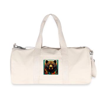 bear - Recycled Canvas Sports Bag by Stanley/Stella - natural - Front