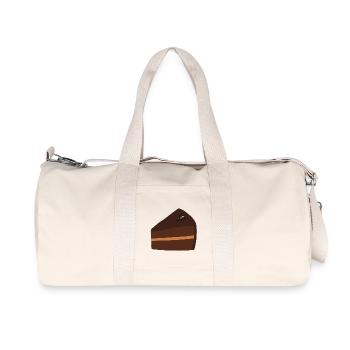 Sacher Schokoladenscheibe Illustration Design - Recycelte Canvas-Sporttasche von Stanley/Stella - Naturweiß - Vorne