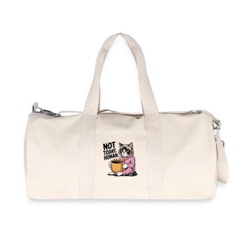 Pas aujourd’hui Café de chat en colère humain - Sac de sport en toile recyclée Stanley/Stella - blanc naturel - Devant