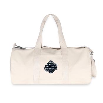 Future Maverick – Chrome Emblem - Recycelte Canvas-Sporttasche von Stanley/Stella - Naturweiß - Vorne