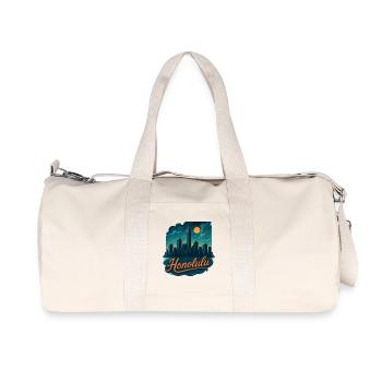Honolulu Waikiki Capital Hawaii Aloha cadeau - Sac de sport en toile recyclée Stanley/Stella - blanc naturel - Devant