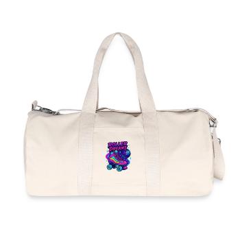 Neon Roller Skates Disco Design - Recycled Canvas Sports Bag by Stanley/Stella - natural - Front