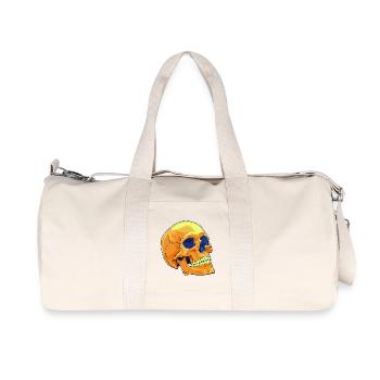 Totenkopf Skull - Recycelte Canvas-Sporttasche von Stanley/Stella - Naturweiß - Vorne