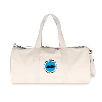 Gebaut für Geschwindigkeit und schlechte Wortspiele Jet Ski - Recycelte Canvas-Sporttasche von Stanley/Stella - Naturweiß - Vorne