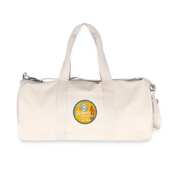 Surf-Wellen Offshore Design - Recycelte Canvas-Sporttasche von Stanley/Stella - Naturweiß - Vorne