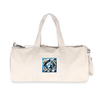3D Paper Handcrafted Wolf - Recycled Canvas Sports Bag by Stanley/Stella - natural - Front