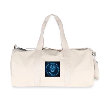 Luminescent tiger and nocturnal cosmos - Recycled Canvas Sports Bag by Stanley/Stella - natural - Front