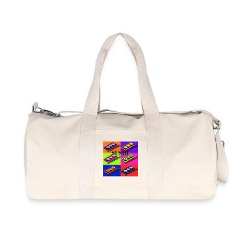 Colorful sushi design with pop art style - Recycled Canvas Sports Bag by Stanley/Stella - natural - Front