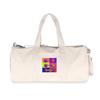 Pop Art Apple Collage Design - Recycled Canvas Sports Bag by Stanley/Stella - natural - Front
