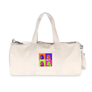 Pop Art Woman Portrait in Pastel Colors - Recycled Canvas Sports Bag by Stanley/Stella - natural - Front