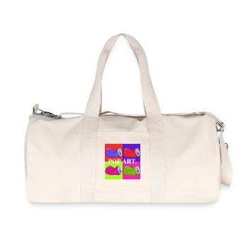 Pop Art Cola Dosen Design - Recycled Canvas Sports Bag by Stanley/Stella - natural - Front