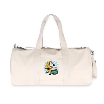 Batteur banane qui fait popper la batterie - Sac de sport en toile recyclée Stanley/Stella - blanc naturel - Devant