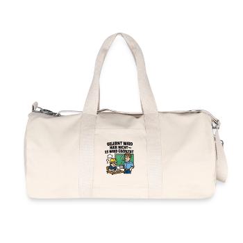 Teacher Student Funny Saying Irony Humor Funny - Recycled Canvas Sports Bag by Stanley/Stella - natural - Front