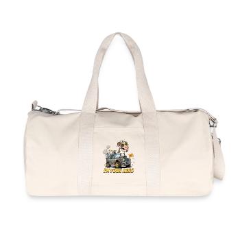 Mouton de dessin animé avec lunettes de soleil et véhicule tout-terrain - Sac de sport en toile recyclée Stanley/Stella - blanc naturel - Devant