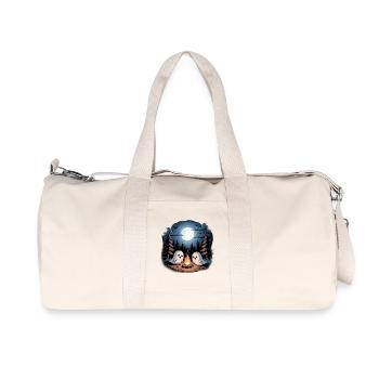 Boo Camper Hiker Ghost Bonfire Halloween Camping - Recycelte Canvas-Sporttasche von Stanley/Stella - Naturweiß - Vorne