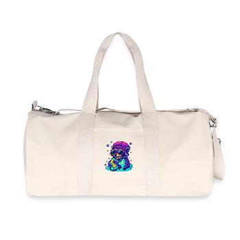 Neon Waschbär - Recycelte Canvas-Sporttasche von Stanley/Stella - Naturweiß - Vorne