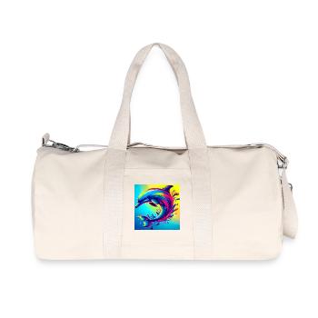 dauphin - Sac de sport en toile recyclée Stanley/Stella - blanc naturel - Devant