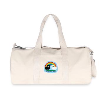 Freundschafts-Schafe mit Regenbogen - Recycelte Canvas-Sporttasche von Stanley/Stella - Naturweiß - Vorne