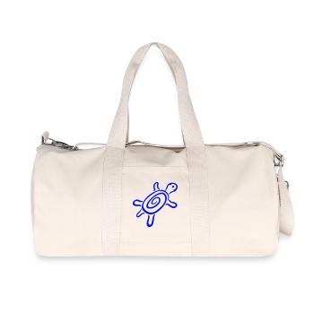 turtle spiral turtle shell pattern cute - Recycled Canvas Sports Bag by Stanley/Stella - natural - Front