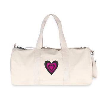 Cœurs  - Sac de sport en toile recyclée Stanley/Stella - blanc naturel - Devant