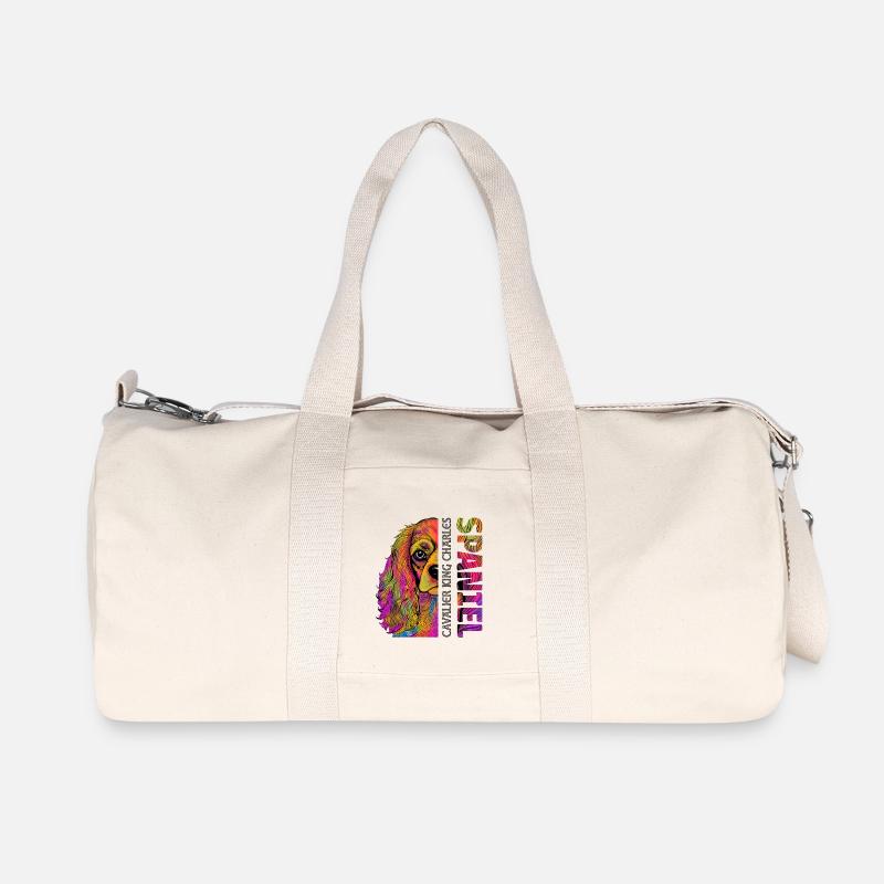 Cavalier King Charles Spaniel - Sac de sport en toile recyclée Stanley/Stella - blanc naturel