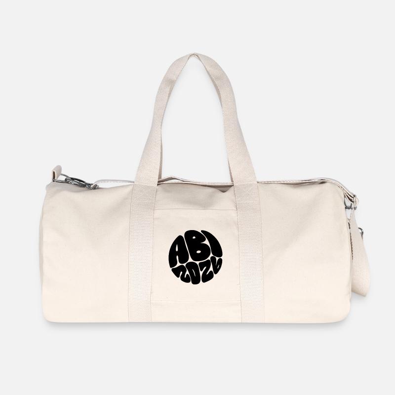ABI 2026 – Bubble-Schrift - Recycelte Canvas-Sporttasche von Stanley/Stella - Naturweiß