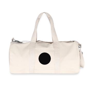 Motif abstrait de géométrie noire - Sac de sport en toile recyclée Stanley/Stella - blanc naturel - Devant