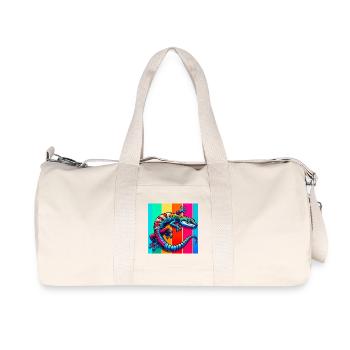 Gecko - Sac de sport en toile recyclée Stanley/Stella - blanc naturel - Devant