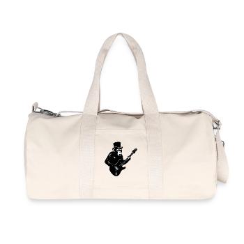 Singe saisissant avec guitare électrique de style rétro - Sac de sport en toile recyclée Stanley/Stella - blanc naturel - Devant