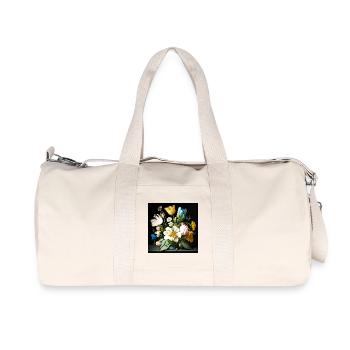 Mer de fleurs avec des papillons baroque flamand - Sac de sport en toile recyclée Stanley/Stella - blanc naturel - Devant