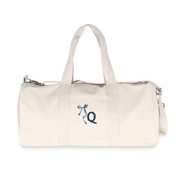 Monogram q Geschenkidee - Recycelte Canvas-Sporttasche von Stanley/Stella - Naturweiß - Vorne