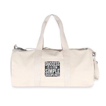 Inspirational Success Quote Typography - Recycled Canvas Sports Bag by Stanley/Stella - natural - Front