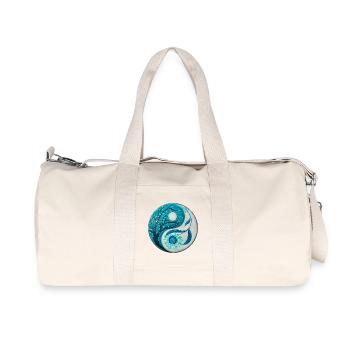 Yin Yang with Tree and Spiral - Recycled Canvas Sports Bag by Stanley/Stella - natural - Front