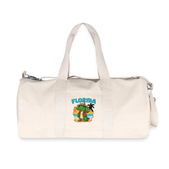 Crocodile Vacances Floride - Sac de sport en toile recyclée Stanley/Stella - blanc naturel - Devant