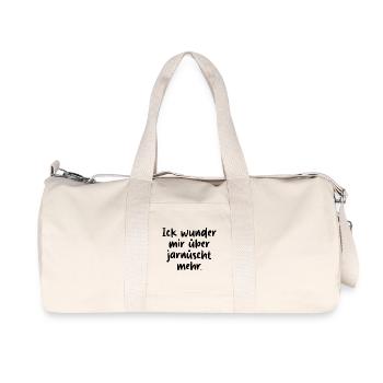 Ick wunder mir über jarnüscht mehr Berliner Spruch - Recycelte Canvas-Sporttasche von Stanley/Stella - Naturweiß - Vorne