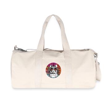 Cool hamster with sunglasses - Recycled Canvas Sports Bag by Stanley/Stella - natural - Front