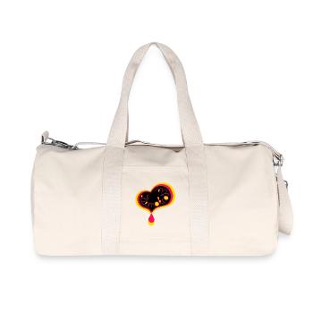 Coeur « Démocratie » noir rouge or Allemagne - Sac de sport en toile recyclée Stanley/Stella - blanc naturel - Devant